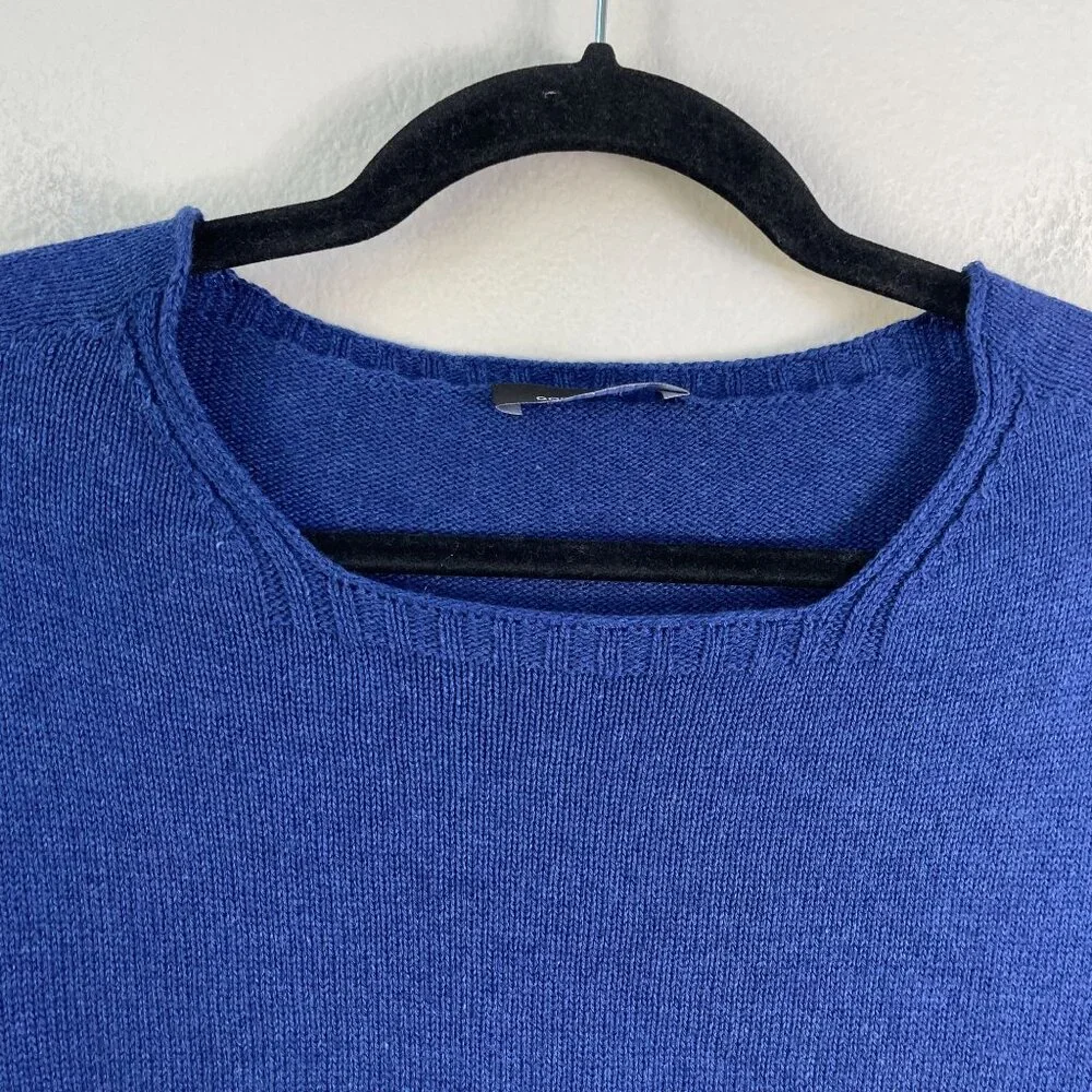 Cop.Copine Womens Medium Bishop Pullover Blue Sweater Dolman Sleeve Square Neck‎ - Picture 9 of 12